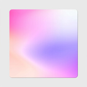 Магнит виниловый Квадрат с принтом светлый градиент розовый мода в Новосибирске, полимерный материал с магнитным слоем | размер 9*9 см, закругленные углы | Тематика изображения на принте: без логотипов | градиент | желтый | краска | кремовый | легкий | мода | нежный | пастельный | переход | плавный | простой | розовый | светлый | сиреневый | тай дай | тайдай | фиолетовый