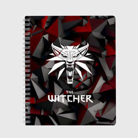 Тетрадь с принтом The Witcher в Новосибирске, 100% бумага | 48 листов, плотность листов — 60 г/м2, плотность картонной обложки — 250 г/м2. Листы скреплены сбоку удобной пружинной спиралью. Уголки страниц и обложки скругленные. Цвет линий — светло-серый
 | netflix | the witcher | американский сериал | ве витчер | ведьмак | геральт | игра | кино | нетфликс | популярные иллюстрации | сериал | сериалы | фильмы | фэнтези