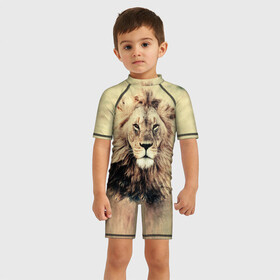 Детский купальный костюм 3D с принтом Lion King в Новосибирске, Полиэстер 85%, Спандекс 15% | застежка на молнии на спине | animals | king | lion | африка | взгляд | голова | грива | дикие | животные | зверек | зверь | зодиак | клыки | король | кот | кошак | кошка | лапы | лев | лео | львенок | оскал | природа | саванна | симба | созвездие