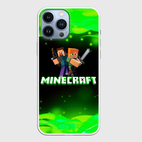 Чехол для iPhone 13 Pro Max с принтом Minecraft 1 в Новосибирске,  |  | dungeons | game | logo | minecraft | герои | грифер | детские | зомби | игра | игроман | компьютерные | лого | логотип | логотипигры | майнкрафт | мечи | мобы | огонь | персонажи | песочница | подземелья | симулятор