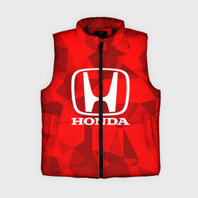 Женский жилет утепленный 3D с принтом HONDA. в Новосибирске,  |  | abstract | auto | brand | car | geometry | honda | sport | texture | абстракция | авто | автомобильные | бренд | геометрия | классика | машины | модные | спорт | стиль | текстура | хонда