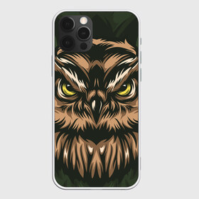 Чехол для iPhone 12 Pro Max с принтом Хищная сова в Новосибирске, Силикон |  | Тематика изображения на принте: adventure | outdoor | глаза | злая | лес | плакат | приключения | природа | птица | сова | хищная