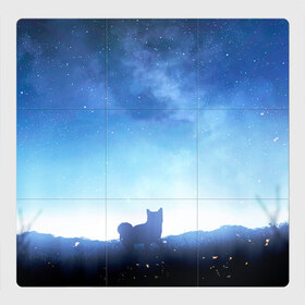 Магнитный плакат 3Х3 с принтом силуэт корги ночь космос дымка в Новосибирске, Полимерный материал с магнитным слоем | 9 деталей размером 9*9 см | аниме | арт | дымка | звезды | корги | космос | мультик | мультяшно | небо | песик | рассвет | рисунок | силуэт | собака | собачка | фанарт | щенок