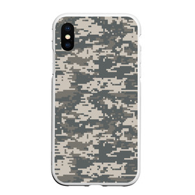 Чехол для iPhone XS Max матовый с принтом Цифровой камуфляж в Новосибирске, Силикон | Область печати: задняя сторона чехла, без боковых панелей | camo | camouflage | digital | military | pixel | армия | битва | военный | война | войска | войсковой | городской | для пустыни | камуфляж | милитари | нато | натовский | пиксели | пиксельный | пустынный | страйкболл