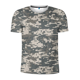 Мужская футболка 3D спортивная с принтом Цифровой камуфляж в Новосибирске, 100% полиэстер с улучшенными характеристиками | приталенный силуэт, круглая горловина, широкие плечи, сужается к линии бедра | Тематика изображения на принте: camo | camouflage | digital | military | pixel | армия | битва | военный | война | войска | войсковой | городской | для пустыни | камуфляж | милитари | нато | натовский | пиксели | пиксельный | пустынный | страйкболл