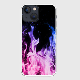 Чехол для iPhone 13 mini с принтом НЕОНОВЫЙ ОГОНЬ в Новосибирске,  |  | bright | fire | flame | heat | light | wildfire | искры | огненный | огонь | пламя | пожар