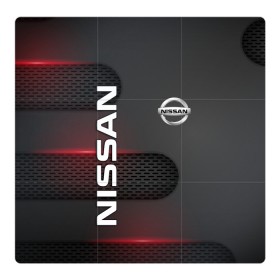 Магнитный плакат 3Х3 с принтом NISSAN в Новосибирске, Полимерный материал с магнитным слоем | 9 деталей размером 9*9 см | nissan | авто | автомобиль | логотип | марка | машина | надпись | нисан | ниссан | текстура