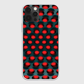 Чехол для iPhone 12 Pro Max с принтом Раскалённый красный 3Д в Новосибирске, Силикон |  | горошек | железо | жесть | излучение | иллюзия | круги | лампочки | металл | оболочка | объём | сияние | соты | сталь | фонари | шарики | шары