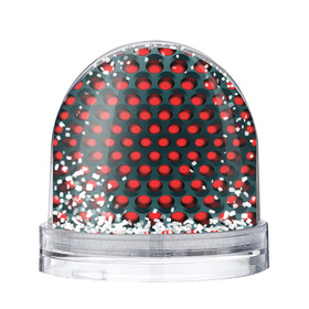 Снежный шар с принтом Раскалённый красный 3Д в Новосибирске, Пластик | Изображение внутри шара печатается на глянцевой фотобумаге с двух сторон | горошек | железо | жесть | излучение | иллюзия | круги | лампочки | металл | оболочка | объём | сияние | соты | сталь | фонари | шарики | шары
