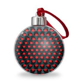 Ёлочный шар с принтом Раскалённый красный 3Д в Новосибирске, Пластик | Диаметр: 77 мм | горошек | железо | жесть | излучение | иллюзия | круги | лампочки | металл | оболочка | объём | сияние | соты | сталь | фонари | шарики | шары
