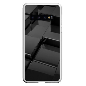 Чехол для Samsung Galaxy S10 с принтом ПЛИТЫ 3D в Новосибирске, Силикон | Область печати: задняя сторона чехла, без боковых панелей | abstract | abstraction | color | fractal | geometry | paitnt | polygon | polygonal | psy | абстракция | геометрия | краски | неоновые | полигоны | психоделика | фрактал