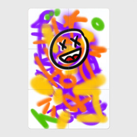 Магнитный плакат 2Х3 с принтом Граффити смайлик в Новосибирске, Полимерный материал с магнитным слоем | 6 деталей размером 9*9 см | emoji | граффити | краска | разноцветная | смайл | смайлик | улыбка | урбан | эмоции | яркая