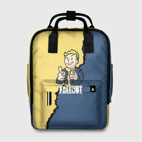 Женский рюкзак 3D с принтом Fallout logo boy в Новосибирске, 100% полиэстер | лямки с регулируемой длиной, сверху ручки, чтобы рюкзак нести как сумку. Основное отделение закрывается на молнию, как и внешний карман. Внутри два дополнительных кармана, один из которых закрывается на молнию. По бокам два дополнительных кармашка, куда поместится маленькая бутылочка
 | boy | fallout | game | newvegas | nukacola | shelter | апокалипсис | вегас | война | игра | игроман | компьютерные | лого | логотип | логотипигры | наездник | оружие | персонажи | постапокалипсис | свобода | симулятор