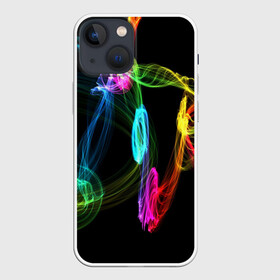 Чехол для iPhone 13 mini с принтом НЕОНОВЫЙ ДЫМ в Новосибирске,  |  | abstract | abstraction | color | fractal | geometry | paitnt | polygon | polygonal | psy | абстракция | геометрия | краски | неоновые | полигоны | психоделика | фрактал