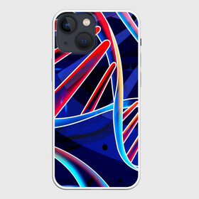 Чехол для iPhone 13 mini с принтом ДНК в Новосибирске,  |  | abstract | abstraction | geometry | psy | абстракция | геометрия | днк | краски | молекулы | неоновые | психоделика