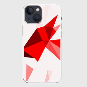 Чехол для iPhone 13 mini с принтом GEOMETRY RED в Новосибирске,  |  | abstract | abstraction | color | fractal | geometry | paitnt | polygon | polygonal | psy | абстракция | геометрия | краски | неоновые | полигоны | психоделика | фрактал