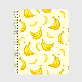 Тетрадь с принтом Банана в Новосибирске, 100% бумага | 48 листов, плотность листов — 60 г/м2, плотность картонной обложки — 250 г/м2. Листы скреплены сбоку удобной пружинной спиралью. Уголки страниц и обложки скругленные. Цвет линий — светло-серый
 | pattern | textures | tnt | абстракция | бананабум | бананы | ветки | взрыв | геометрия | градиент | дождь | заливка | обезьяна | паттерны | пиксели | пикси | продукты | текстура | текстуры | тнт | фигуры | фон