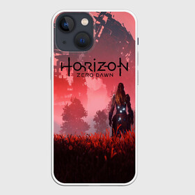 Чехол для iPhone 13 mini с принтом HORIZON ZERO DAWN в Новосибирске,  |  | aloy | antasy girl | art | artwork | digital art | fantasy | horizon | horizon: zero dawn | landscape | tallneck | warrior fantasy | weapon | zero dawn