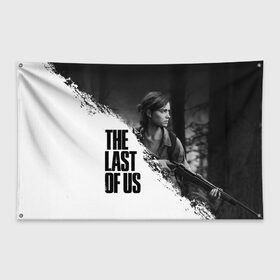 Флаг-баннер с принтом THE LAST OF US 2 в Новосибирске, 100% полиэстер | размер 67 х 109 см, плотность ткани — 95 г/м2; по краям флага есть четыре люверса для крепления | cicadas | fireflies | naughty dog | the last of us | the last of us part 2 | tlou | tlou2 | джоэл | последние из нас | цикады | элли