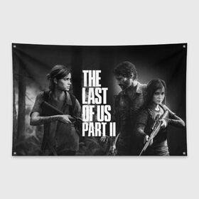 Флаг-баннер с принтом THE LAST OF US 2 в Новосибирске, 100% полиэстер | размер 67 х 109 см, плотность ткани — 95 г/м2; по краям флага есть четыре люверса для крепления | cicadas | fireflies | naughty dog | the last of us | the last of us part 2 | tlou | tlou2 | джоэл | ласт оф ас | последние из нас | цикады | элли