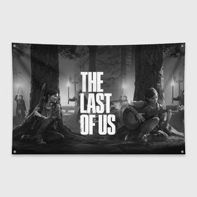 Флаг-баннер с принтом THE LAST OF US 2 в Новосибирске, 100% полиэстер | размер 67 х 109 см, плотность ткани — 95 г/м2; по краям флага есть четыре люверса для крепления | cicadas | fireflies | naughty dog | the last of us | the last of us part 2 | tlou | tlou2 | джоэл | последние из нас | цикады | элли