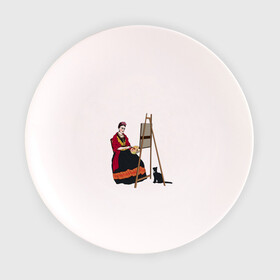 Тарелка с принтом Фрида за мольбертом в Новосибирске, фарфор | диаметр - 210 мм
диаметр для нанесения принта - 120 мм | Тематика изображения на принте: artist | frida kahlo | фрида | фрида кало | художница