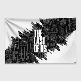 Флаг-баннер с принтом THE LAST OF US 2 в Новосибирске, 100% полиэстер | размер 67 х 109 см, плотность ткани — 95 г/м2; по краям флага есть четыре люверса для крепления | cicadas | fireflies | naughty dog | the last of us | the last of us part 2 | tlou | tlou2 | джоэл | последние из нас | цикады | элли