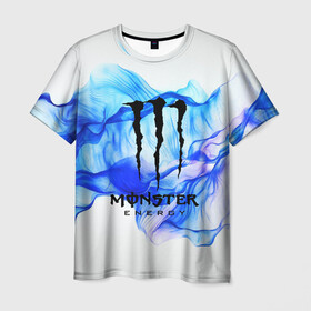 Мужская футболка 3D с принтом MONSTER ENERGY в Новосибирске, 100% полиэфир | прямой крой, круглый вырез горловины, длина до линии бедер | adrenalin | energy monster | monster | monster energy | monstr | sport | адреналин | монстер | монстр | напиток | спорт | энергетик