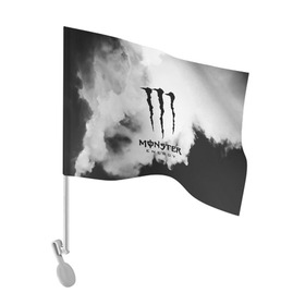 Флаг для автомобиля с принтом MONSTER ENERGY в Новосибирске, 100% полиэстер | Размер: 30*21 см | adrenalin | energy monster | monster | monster energy | monstr | sport | адреналин | монстер | монстр | напиток | спорт | энергетик