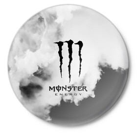 Значок с принтом MONSTER ENERGY в Новосибирске,  металл | круглая форма, металлическая застежка в виде булавки | Тематика изображения на принте: adrenalin | energy monster | monster | monster energy | monstr | sport | адреналин | монстер | монстр | напиток | спорт | энергетик