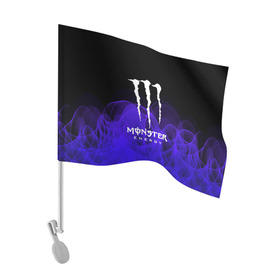 Флаг для автомобиля с принтом MONSTER ENERGY в Новосибирске, 100% полиэстер | Размер: 30*21 см | adrenalin | energy monster | monster | monster energy | monstr | sport | адреналин | монстер | монстр | напиток | спорт | энергетик