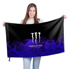 Флаг 3D с принтом MONSTER ENERGY в Новосибирске, 100% полиэстер | плотность ткани — 95 г/м2, размер — 67 х 109 см. Принт наносится с одной стороны | adrenalin | energy monster | monster | monster energy | monstr | sport | адреналин | монстер | монстр | напиток | спорт | энергетик