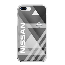 Чехол для iPhone 7Plus/8 Plus матовый с принтом NISSAN в Новосибирске, Силикон | Область печати: задняя сторона чехла, без боковых панелей | Тематика изображения на принте: abstract | auto | brand | car | geometry | nissan | nиссан | sport | texture | абстракция | авто | автомобильные | бренд | геометрия | классика | машины | модные | спорт | стиль | текстура