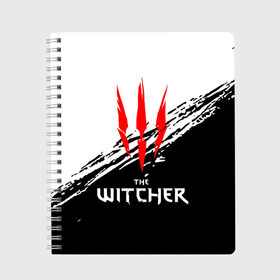 Тетрадь с принтом The Witcher в Новосибирске, 100% бумага | 48 листов, плотность листов — 60 г/м2, плотность картонной обложки — 250 г/м2. Листы скреплены сбоку удобной пружинной спиралью. Уголки страниц и обложки скругленные. Цвет линий — светло-серый
 | netflix | the witcher | американский сериал | ве витчер | ведьмак | геральт | игра | кино | нетфликс | популярные иллюстрации | сериал | сериалы | фильмы | фэнтези