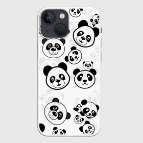 Чехол для iPhone 13 mini с принтом Панды в Новосибирске,  |  | арт | животное | животные | зверь | картинка | коала | медведь | мишка | настроение | пальма | панда | панды | рисунок | текстура