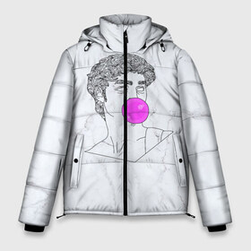 Мужская зимняя куртка 3D с принтом Bubble gum в Новосибирске, верх — 100% полиэстер; подкладка — 100% полиэстер; утеплитель — 100% полиэстер | длина ниже бедра, свободный силуэт Оверсайз. Есть воротник-стойка, отстегивающийся капюшон и ветрозащитная планка. 

Боковые карманы с листочкой на кнопках и внутренний карман на молнии. | bubble gum | скульптура | статуя