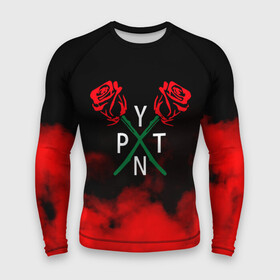 Мужской рашгард 3D с принтом PYTN X ROSE. в Новосибирске,  |  | payton | payton moormeie | pytn | rose | блогер | знаменитость | пейтон | пейтон моормиер | тиктоенр