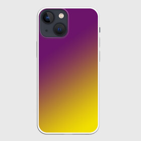 Чехол для iPhone 13 mini с принтом ГРАДИЕНТ в Новосибирске,  |  | gradient | summer | textures | tie dye | абстракт | градиент | желтая | лето | переход | радуга | тай дай | текстура | текстуры | фиолетовая | хиппи | цвета