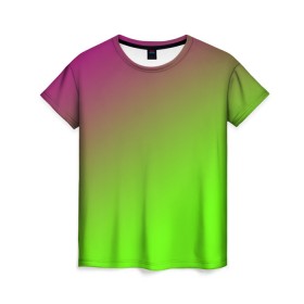 Женская футболка 3D с принтом Кислотная в Новосибирске, 100% полиэфир ( синтетическое хлопкоподобное полотно) | прямой крой, круглый вырез горловины, длина до линии бедер | gradient | summer | textures | tie dye | абстракт | градиент | лето | переход | радуга | тай дай | текстура | текстуры | хиппи | цвета