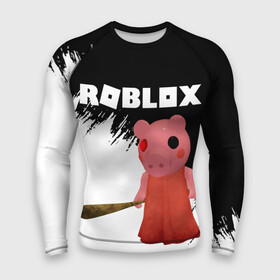 Мужской рашгард 3D с принтом Roblox piggy Свинка Пигги. в Новосибирске,  |  | game | gamer | logo | minecraft | piggi | roblox | simulator | игра | конструктор | лого | пигги | свинья | симулятор | строительство | фигура