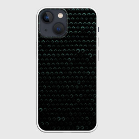 Чехол для iPhone 13 mini с принтом Текстура геометрия ромбы черны в Новосибирске,  |  | геометрия | градиент | объем | переход | повседневность | просто | ромбы | свет | серый | текстура | фигуры | черный