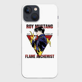 Чехол для iPhone 13 mini с принтом Мустанг Fullmetal alchemist в Новосибирске,  |  | alchemist | flame | fullmetal | japan | mustang | roy | алекс | алхимик | альфонс | аниме | армстронг | государственный | лиза | мустанг | огненный | полковник | рой | стальной | стиль | хоукай | цельнометаллический | эдвард