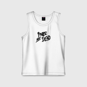 Детская майка хлопок с принтом Punks not dead в Новосибирске,  |  | minimalism | punk | punks not dead | rock | white | анархия | минимализм | панк | панки | панки живы | рок