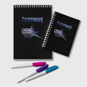 Блокнот с принтом Loot Shark Fortnite в Новосибирске, 100% бумага | 48 листов, плотность листов — 60 г/м2, плотность картонной обложки — 250 г/м2. Листы скреплены удобной пружинной спиралью. Цвет линий — светло-серый
 | chapter 2 | fortnite | fortnite 13 | fortnite 3 | loot shark | loot shark fortnite | season 3 | shark | shark fortnite 3 | акула | акула фортнайт | акула фортнайт 3 | лут акула | сезон 3 | фортнайт | фортнайт 13 | фортнайт 3 | фортнайт вторая глава | форт