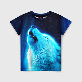 Детская футболка 3D с принтом ВОЛЧИЙ ВОЙ(D) в Новосибирске, 100% гипоаллергенный полиэфир | прямой крой, круглый вырез горловины, длина до линии бедер, чуть спущенное плечо, ткань немного тянется | wolf | волк | волки | волчица | животные | одинокий волк