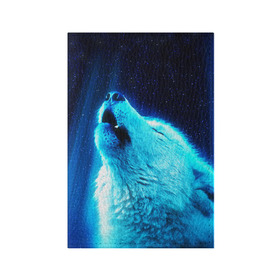 Обложка для паспорта матовая кожа с принтом ВОЛЧИЙ ВОЙ(D) в Новосибирске, натуральная матовая кожа | размер 19,3 х 13,7 см; прозрачные пластиковые крепления | Тематика изображения на принте: wolf | волк | волки | волчица | животные | одинокий волк