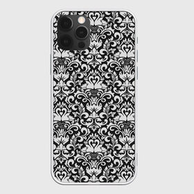 Чехол для iPhone 12 Pro Max с принтом Imperialistic pattern в Новосибирске, Силикон |  | gray | imperial | pattern | retro | арт | вышивка | гжель | девушкам | декор | империя | королева | кружево | лебеди | орнамент | птицы | резьба | ретро | серебро | серебряный | серый | сказочные | текстура | узор