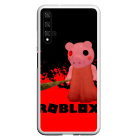 Чехол для Honor 20 с принтом Roblox piggy Свинка Пигги в Новосибирске, Силикон | Область печати: задняя сторона чехла, без боковых панелей | game | gamer | logo | minecraft | piggi | roblox | simulator | игра | конструктор | лого | пигги | свинья | симулятор | строительство | фигура