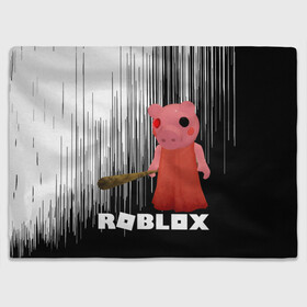 Плед 3D с принтом Roblox piggy/Свинка Пигги. в Новосибирске, 100% полиэстер | закругленные углы, все края обработаны. Ткань не мнется и не растягивается | game | gamer | logo | minecraft | piggi | roblox | simulator | игра | конструктор | лого | пигги | свинья | симулятор | строительство | фигура