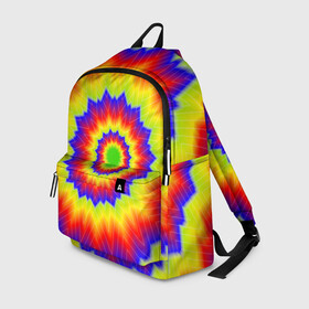 Рюкзак 3D с принтом Tie-Dye в Новосибирске, 100% полиэстер | лямки с регулируемой длиной, сверху петелька, чтобы рюкзак можно было повесить на вешалку. Основное отделение закрывается на молнию, как и внешний карман. Внутри два дополнительных кармана, один из которых закрывается на молнию. По бокам два дополнительных кармашка | abstract | colorful | dye | gradient | texture | tie | абстракция | градиент | дай | тай | текстура | цветной